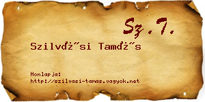 Szilvási Tamás névjegykártya