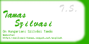tamas szilvasi business card
